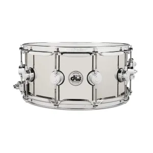 DW Collector's Series Metal Snare Drum - 6.5 x 14-inch - Nickel Over Brass - Chrome Hardware