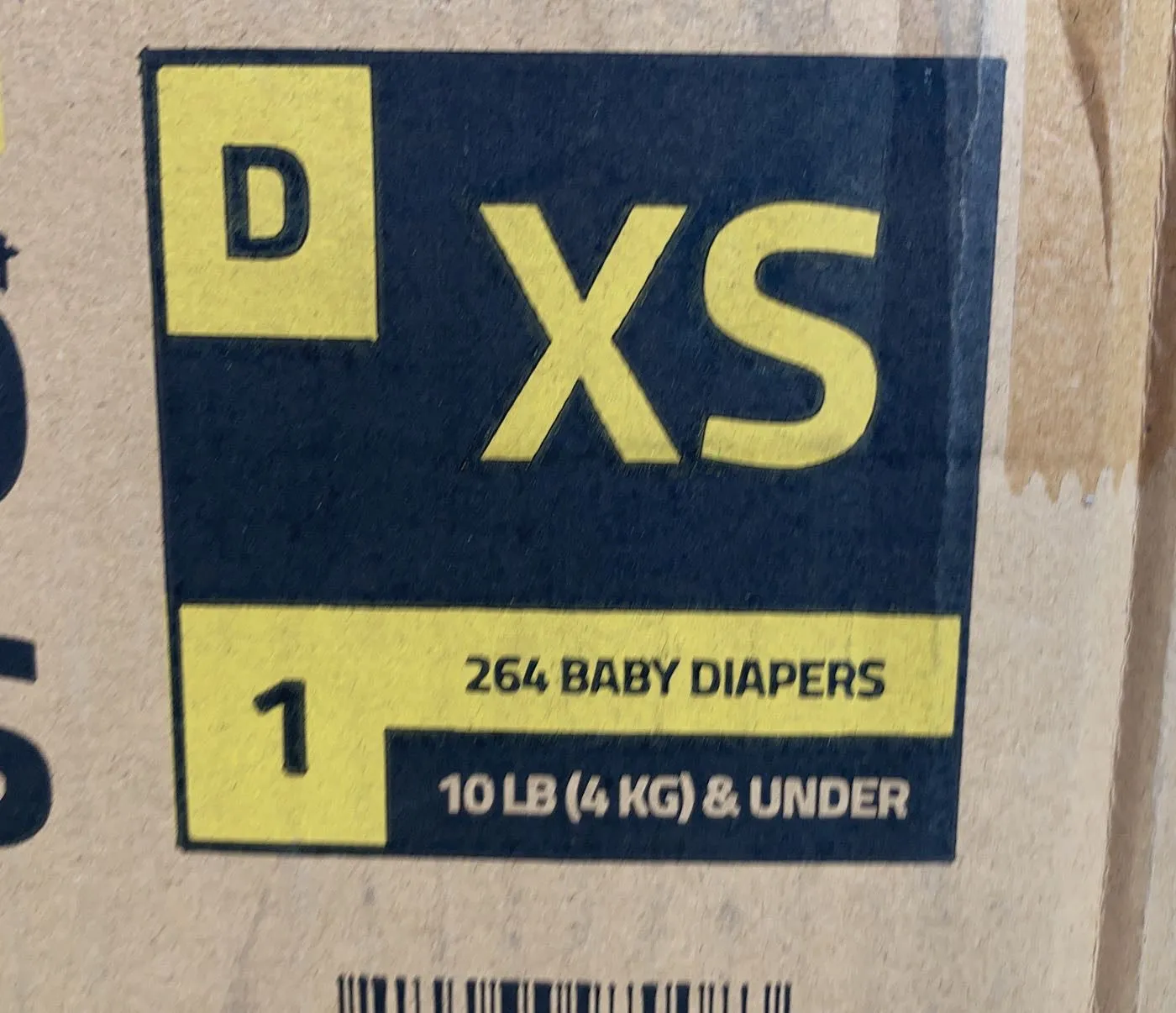 DYPER Bamboo Diaper Box, XS (10 Pounds and Under), 264 count