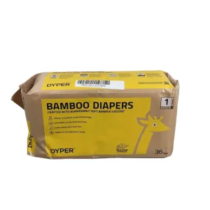 DYPER Bamboo Diapers, Size 1, 36 Count