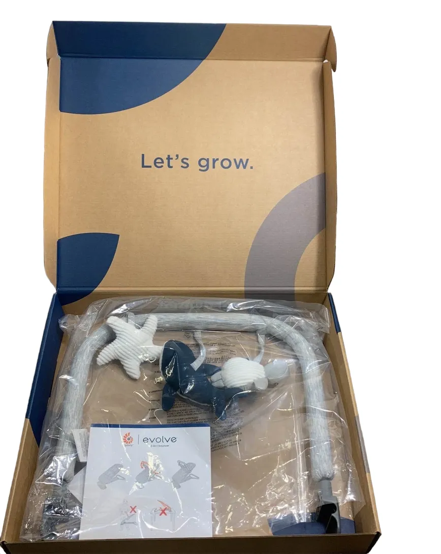 Ergobaby Evolve Bouncer Toy Bar, Ocean Wonders Light Grey