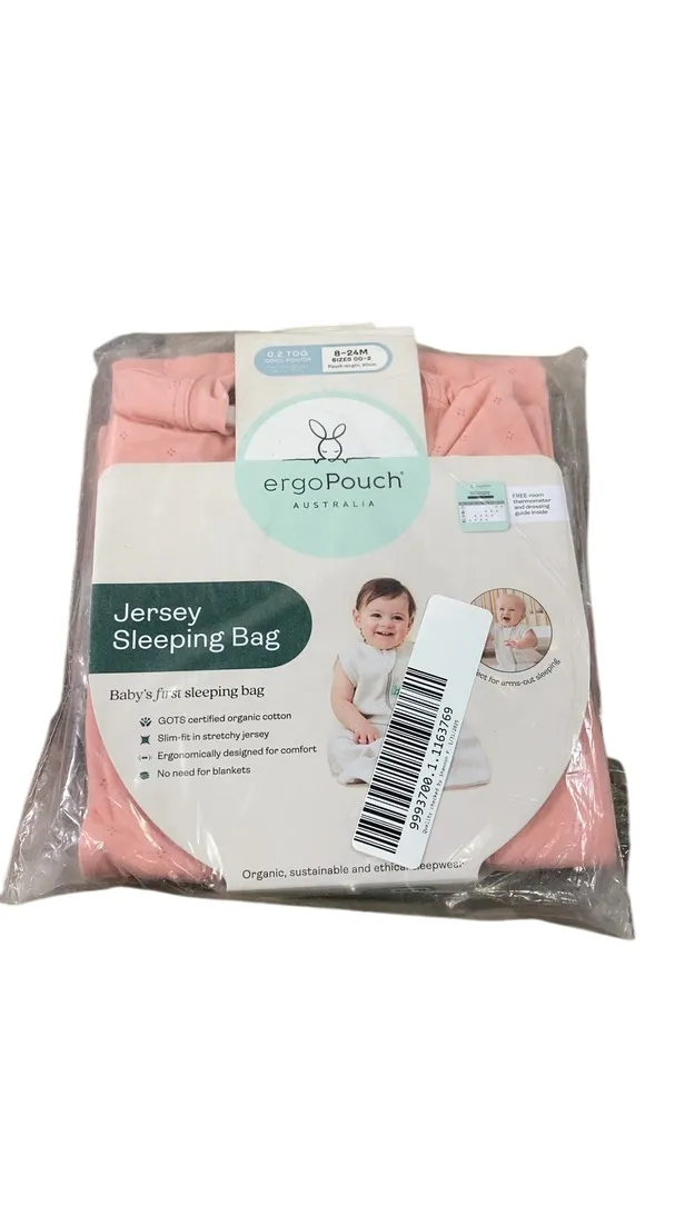 ErgoPouch Jersey Sleeping Bag, Berries, 8-24 months, 0.2 TOG