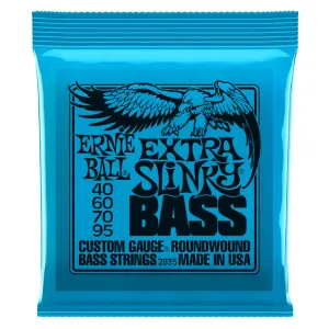 Ernie Ball Extra Slinky Nickel Wound Electric Bass String, 40-95 Gauge