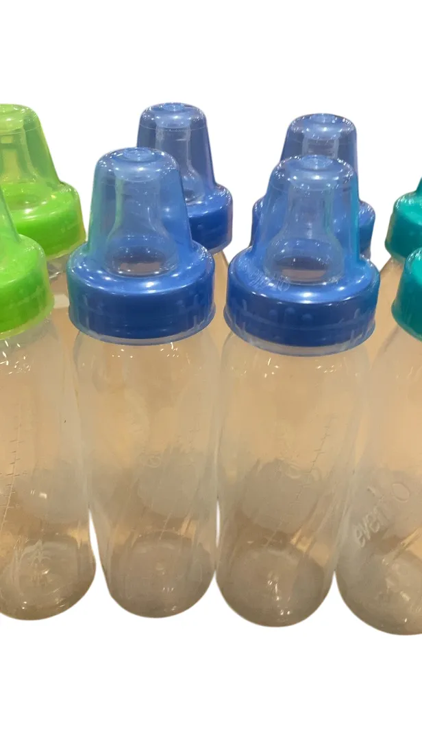 Evenflo Feeding Classic 8 oz Bottles, 12 Pack, Green/Blue/Teal