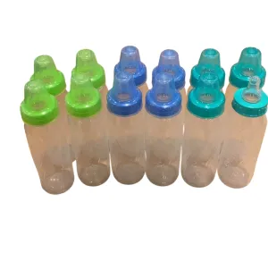 Evenflo Feeding Classic 8 oz Bottles, 12 Pack, Green/Blue/Teal