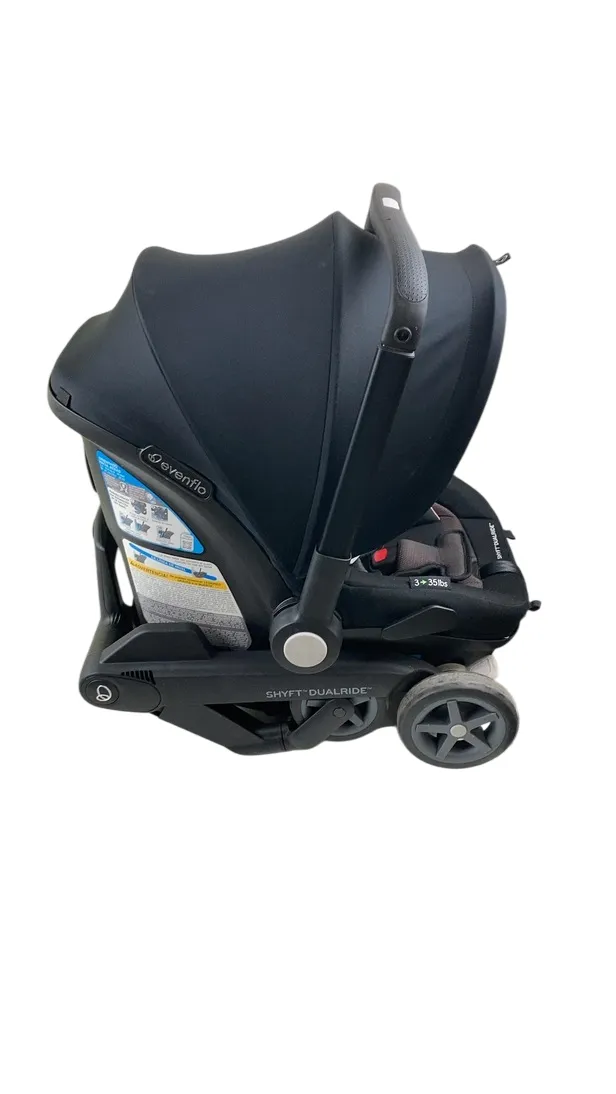 Evenflo Shyft Dual Ride Infant Car Seat Stroller Combo, 2023, Ayer