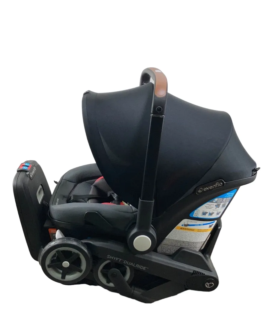 Evenflo Shyft Dual Ride Infant Car Seat Stroller Combo, 2023, Sylva Pink