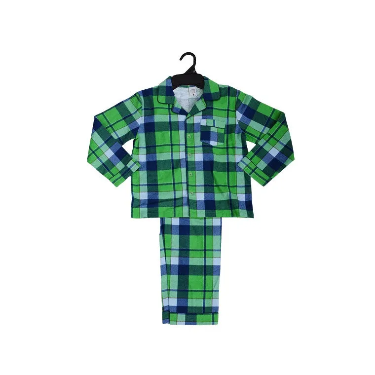 Flannel PJ Set, Kelly Check, Size 10