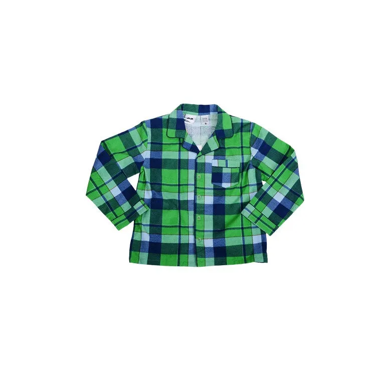 Flannel PJ Set, Kelly Check, Size 10