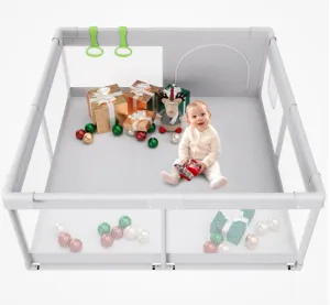 Flying Fish Playpen, 59 x 59in, Gray
