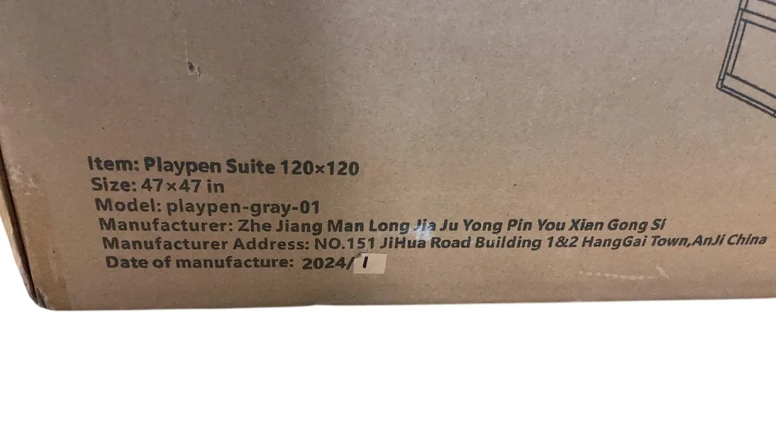 Flying Fish Playpen, Dark Gray, 47 x 47in