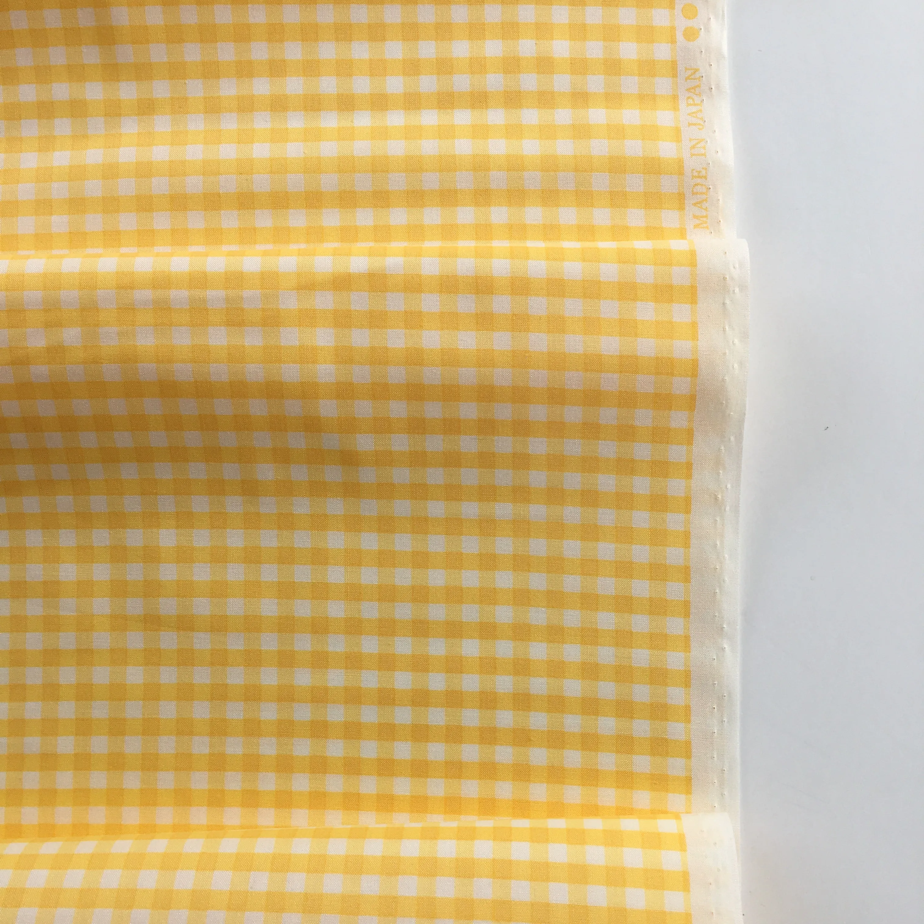 Gingham Check - Canary Yellow - Live Life Collection - Yuwa