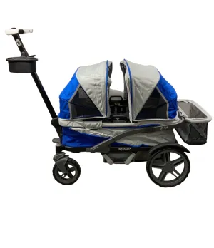 Gladly Family Anthem4 Classic 4 Seater All Terrain Wagon Stroller, Electric Silver