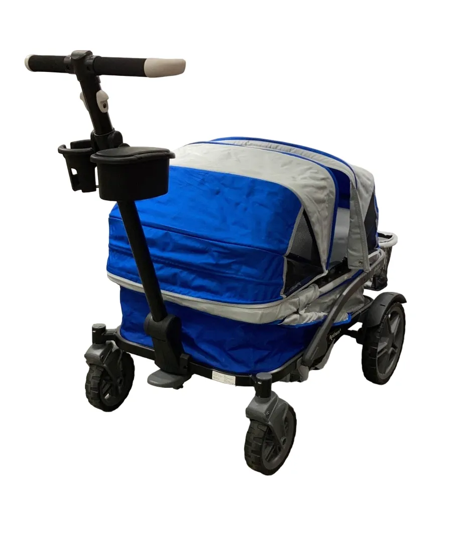 Gladly Family Anthem4 Classic 4 Seater All Terrain Wagon Stroller, Electric Silver