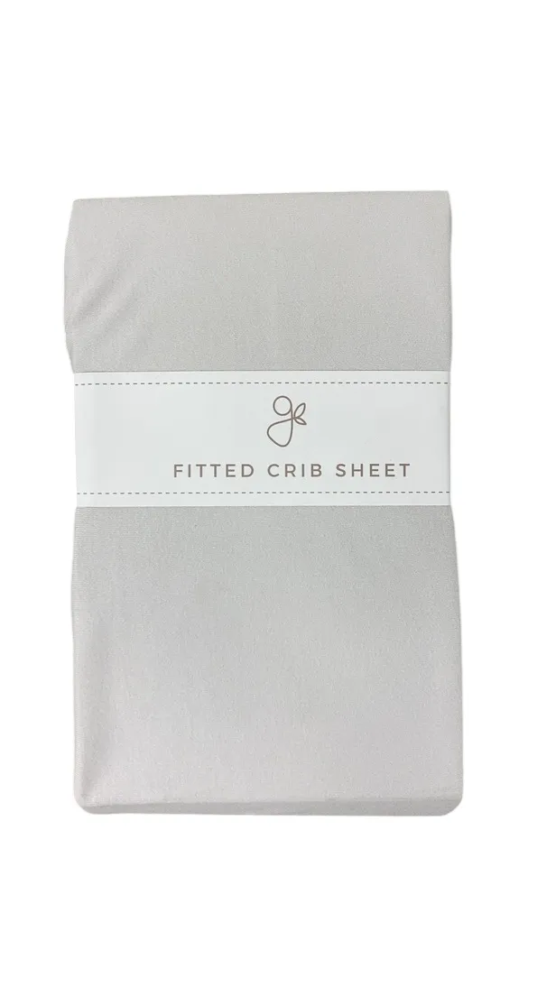 Goumikids Fitted Crib Sheet, Storm Grey