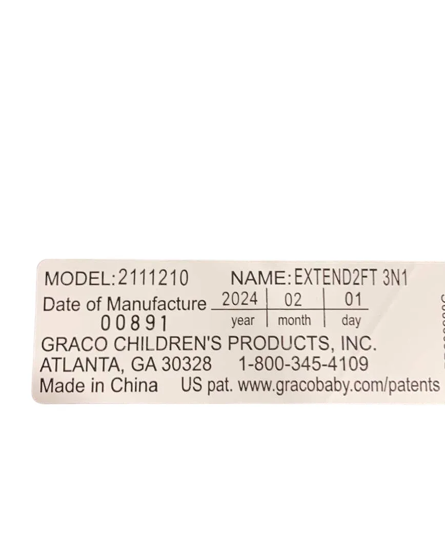 Graco Extend2Fit 3-in-1 Convertible Car Seat, 2024, Stocklyn