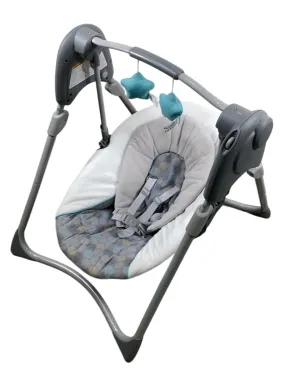 Graco Slim Spaces Compact Baby Swing, Grey