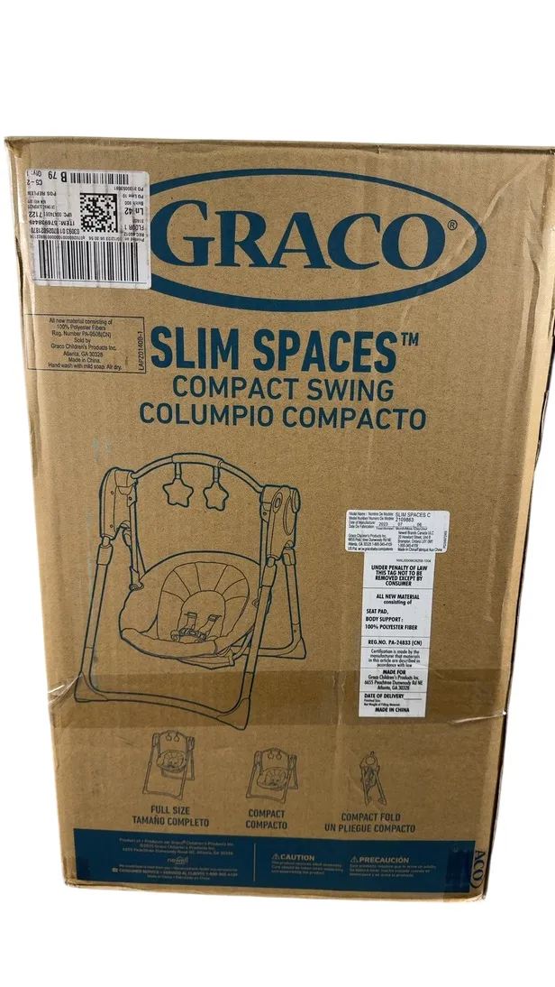 Graco Slim Spaces Compact Baby Swing, Tilden