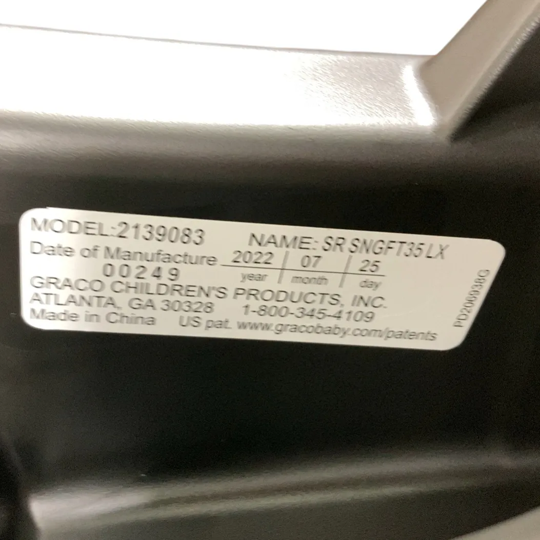Graco SnugRide SnugFit 35 LX Infant Car Seat, 2022, Nash
