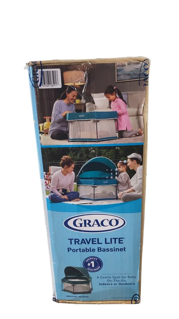 Graco Travel Lite Portable Bassinet, Brixton Fashion