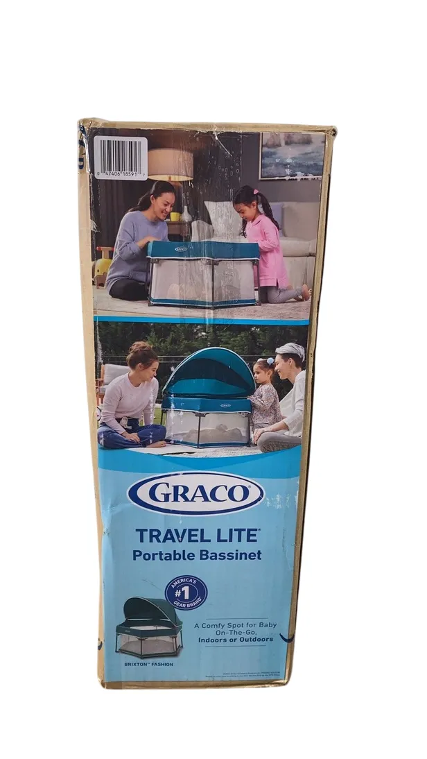 Graco Travel Lite Portable Bassinet, Brixton Fashion