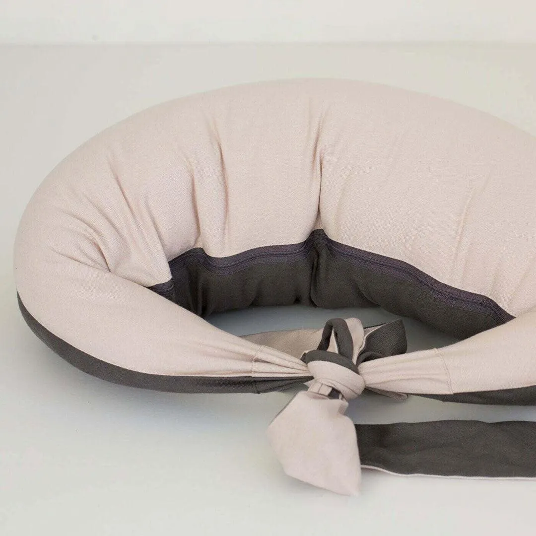 Hippychick Feeding Pillow - Charcoal / Dusky Pink