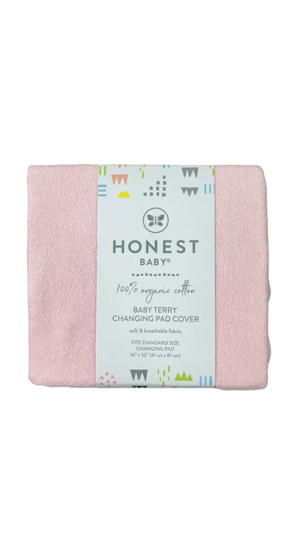 Honest Baby Organic Cotton Changing Pad Cover, Light Pink