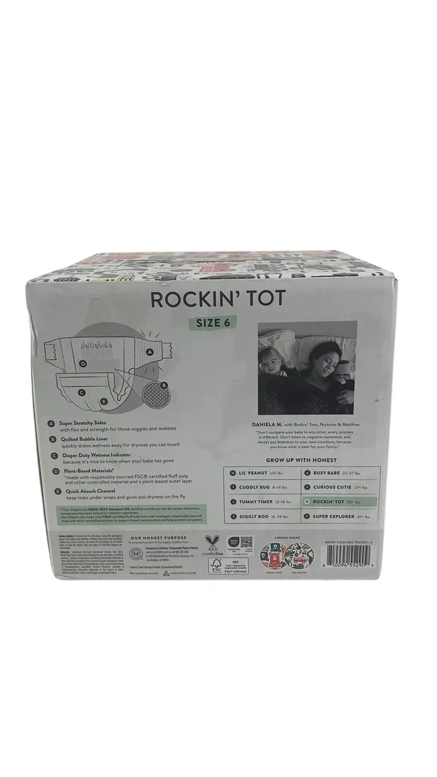 Honest Company Club Box Diapers, Size 6, Beary Cool/Big Trucks