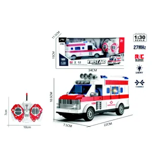 Huada Ambulance Car with Light 10 x 7 x 22cm