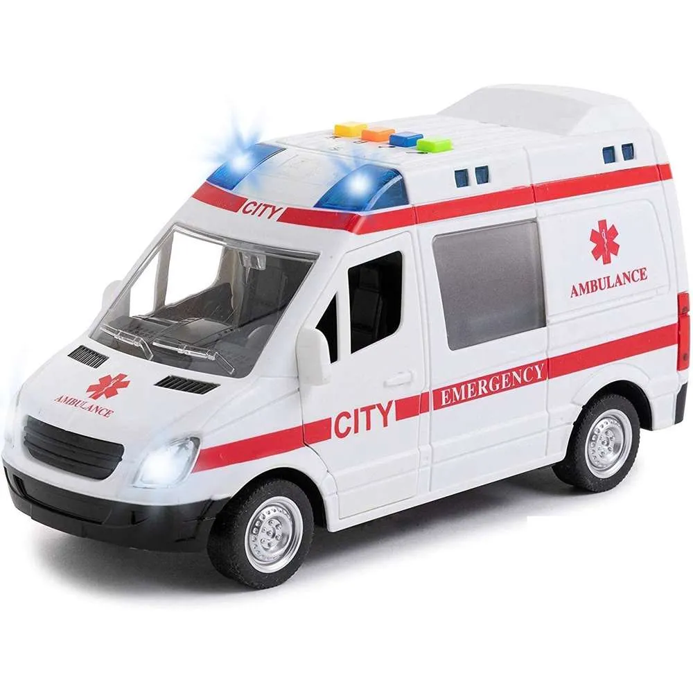 Huada Ambulance Car with Light 10 x 7 x 22cm
