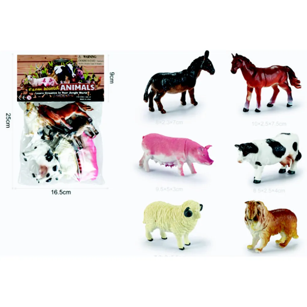Huada Animal Set 6pc 25 x 16cm