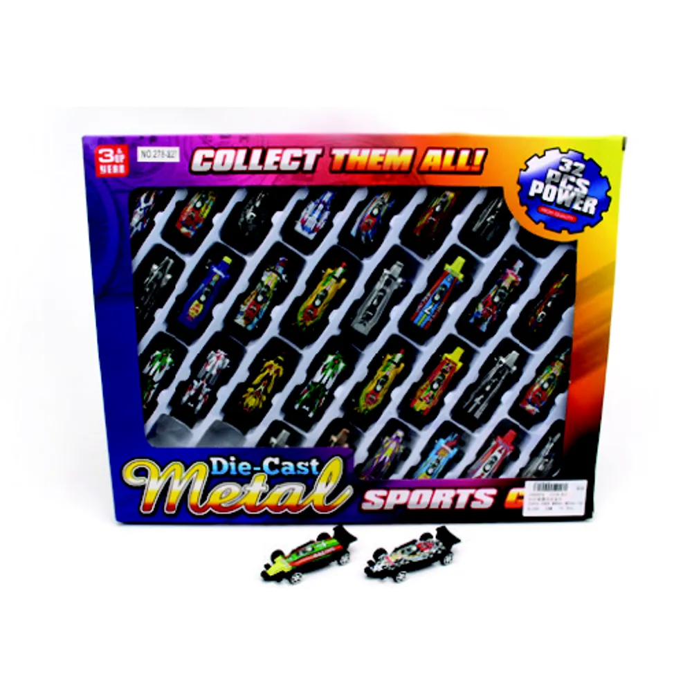 Huada Free Wheel Metal Car 32pc