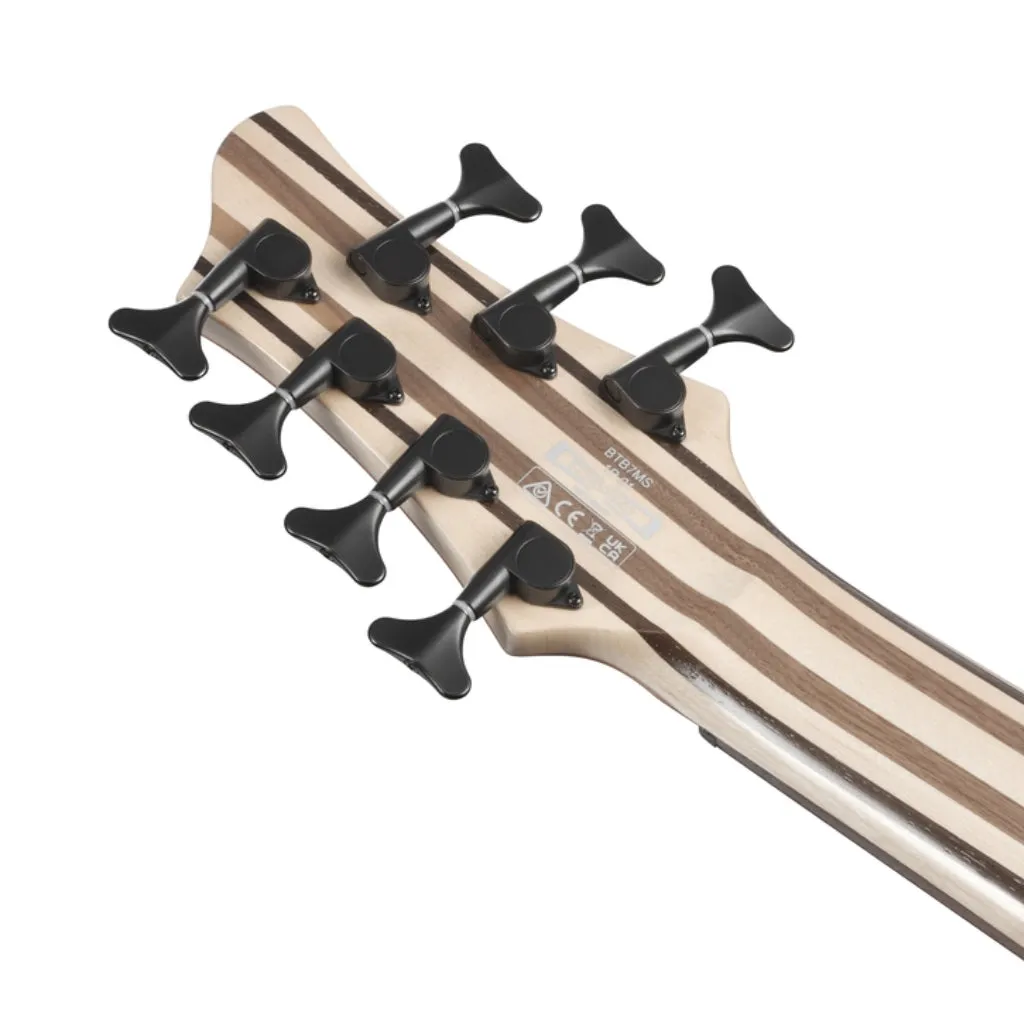Ibanez BTB7MSNML 7 String Electric Bass Guitar Natural Mocha Low Gloss