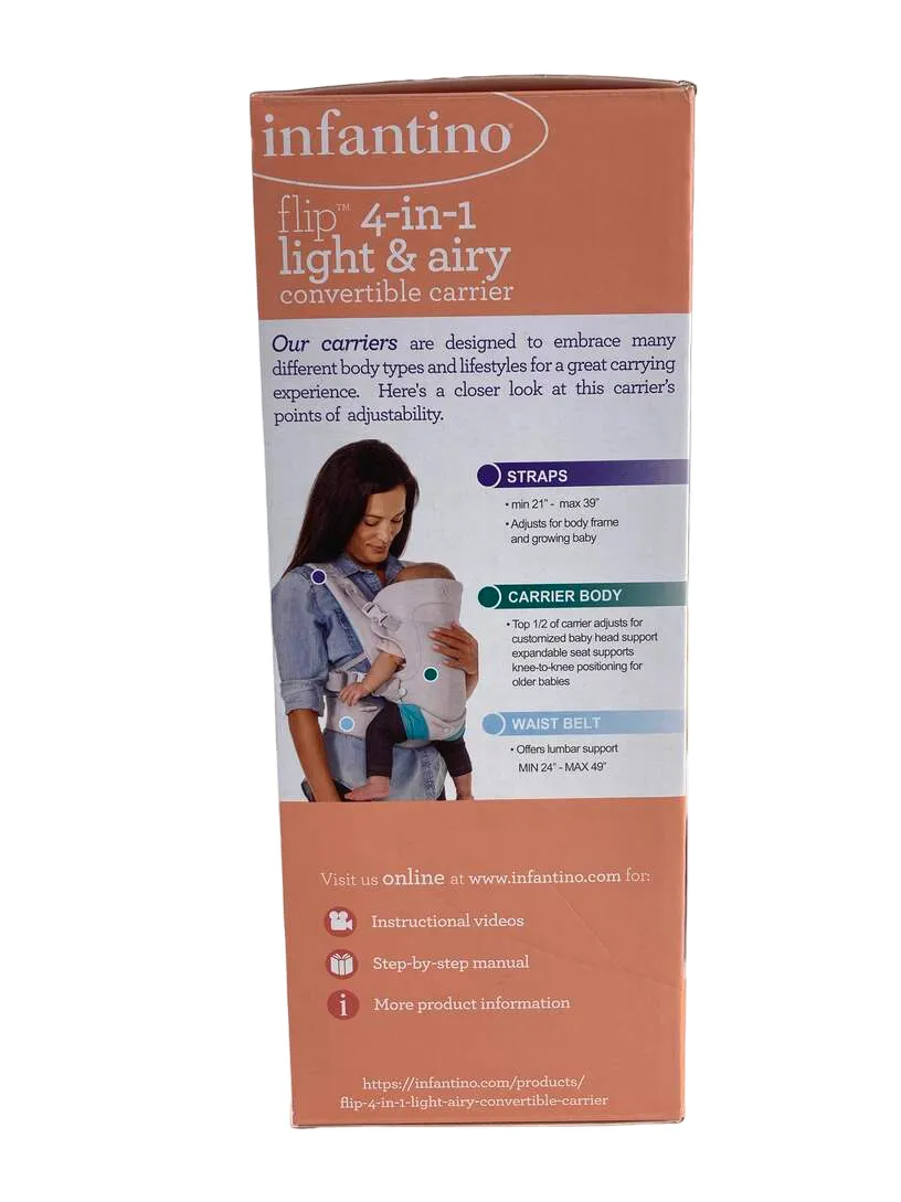 Infantino Flip 4-in-1 Light And Airy Convertible Carrier, Teal