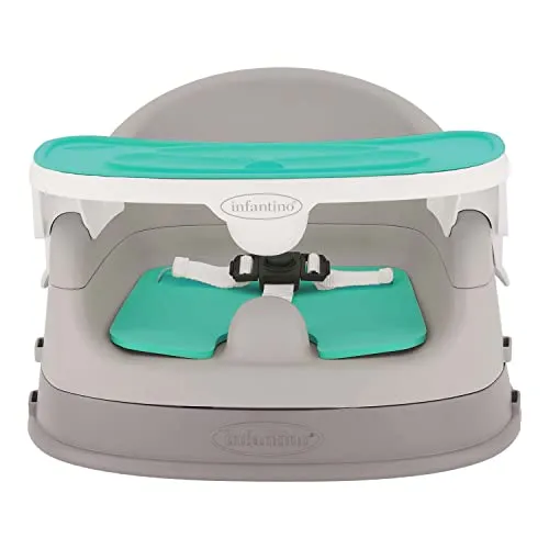 Infantino Grow With Me 4 In 1 Two Can Dine Deluxe Booster Seat, Teal