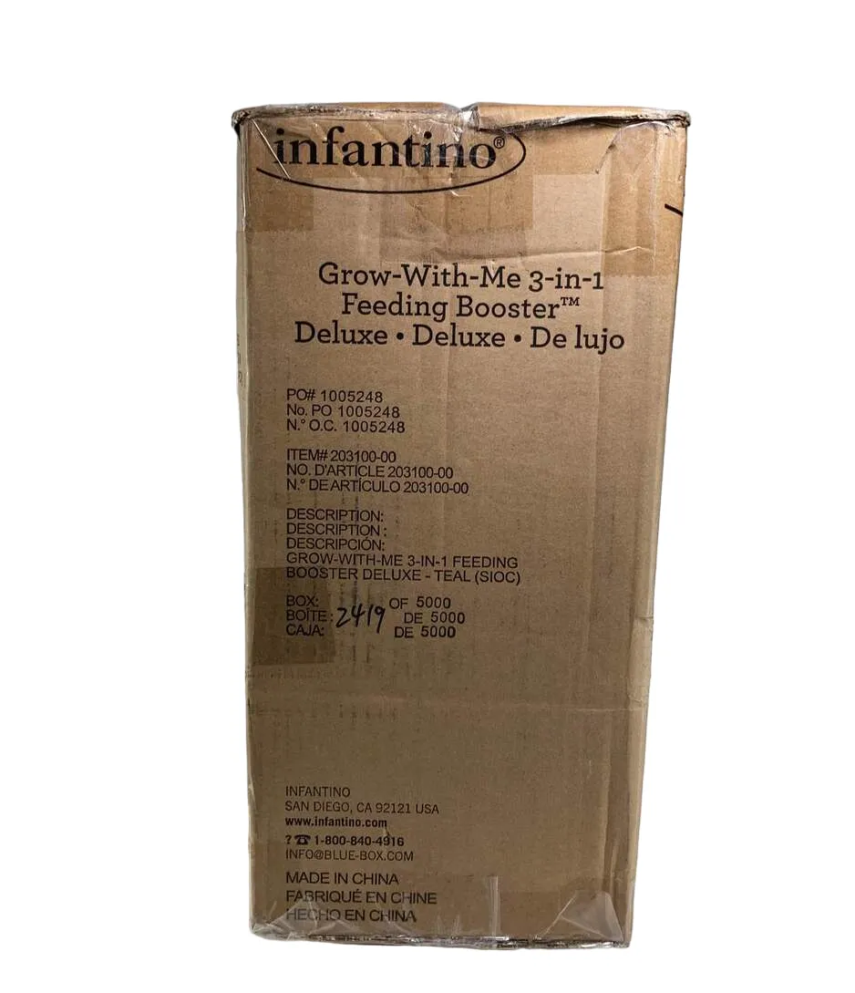 Infantino Grow With Me 4 In 1 Two Can Dine Deluxe Booster Seat, Teal