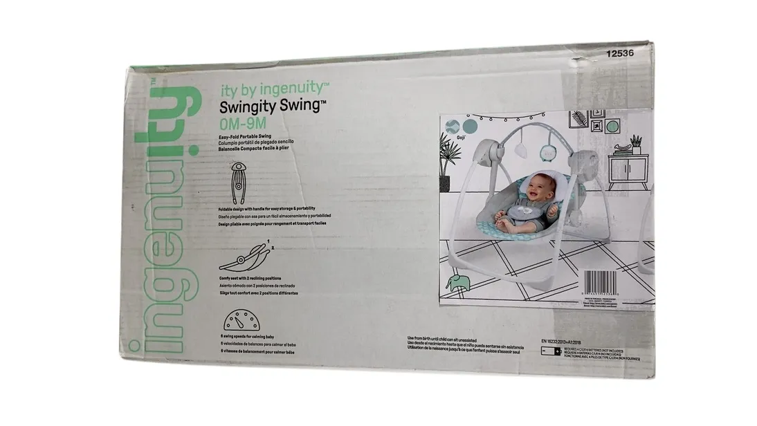 Ingenuity Swingity Swing Portable Baby Swing, Goji