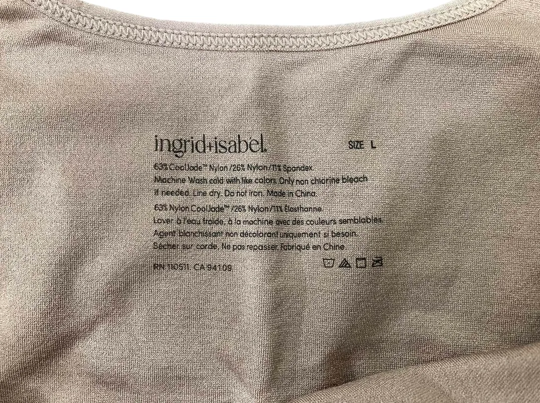 Ingrid & Isabel Cooling Crossover Nursing Bra, Deep Taupe, Large