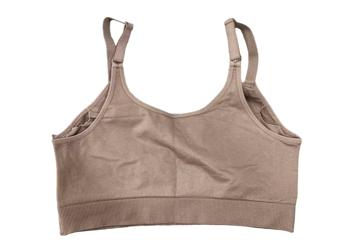 Ingrid & Isabel Cooling Crossover Nursing Bra, Deep Taupe, Large