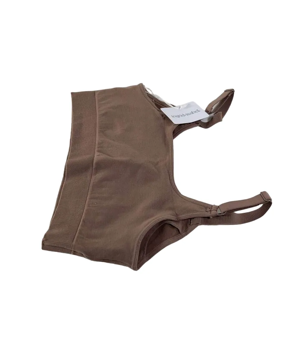 Ingrid & Isabel Cooling Crossover Nursing Bra, Small, Deep Taupe