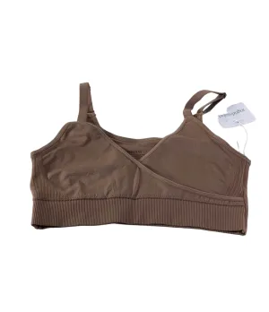 Ingrid & Isabel Cooling Crossover Nursing Bra, Small, Deep Taupe