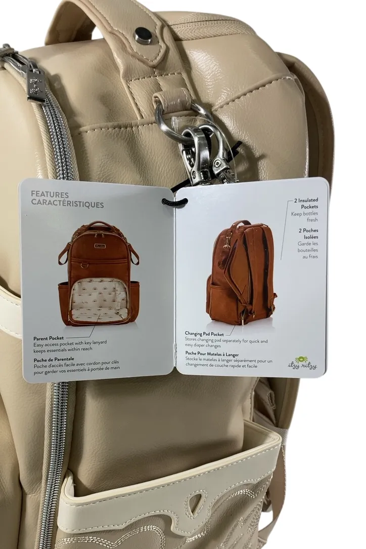 Itzy Ritzy Boss Plus Backpack Diaper Bag, Oat