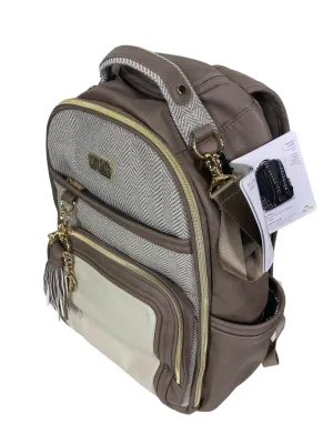 Itzy Ritzy Boss Plus Backpack Diaper Bag, Vanilla Latte