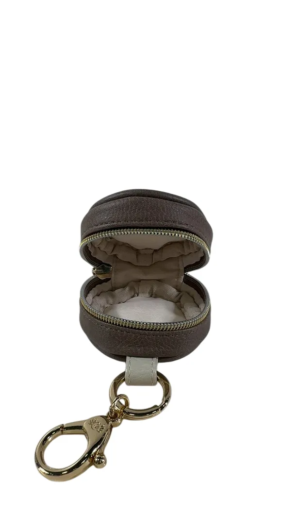 Itzy Ritzy Diaper Bag Charm Pod Keychain, Vanilla Latte
