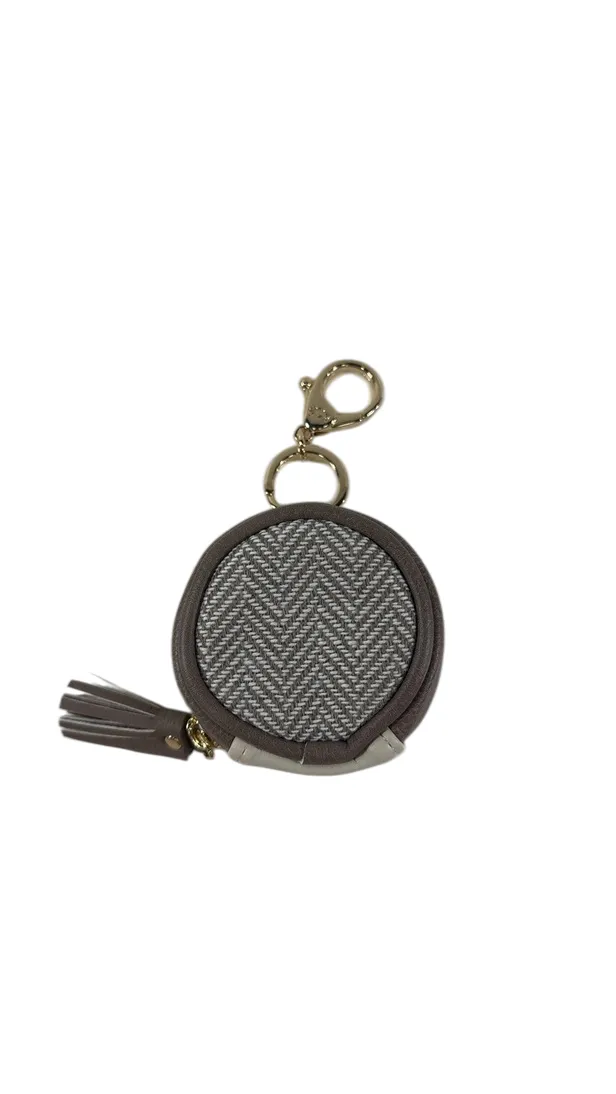 Itzy Ritzy Diaper Bag Charm Pod Keychain, Vanilla Latte