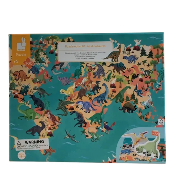 Janod Dinosaurs of the World 3D Puzzle 200 Pieces