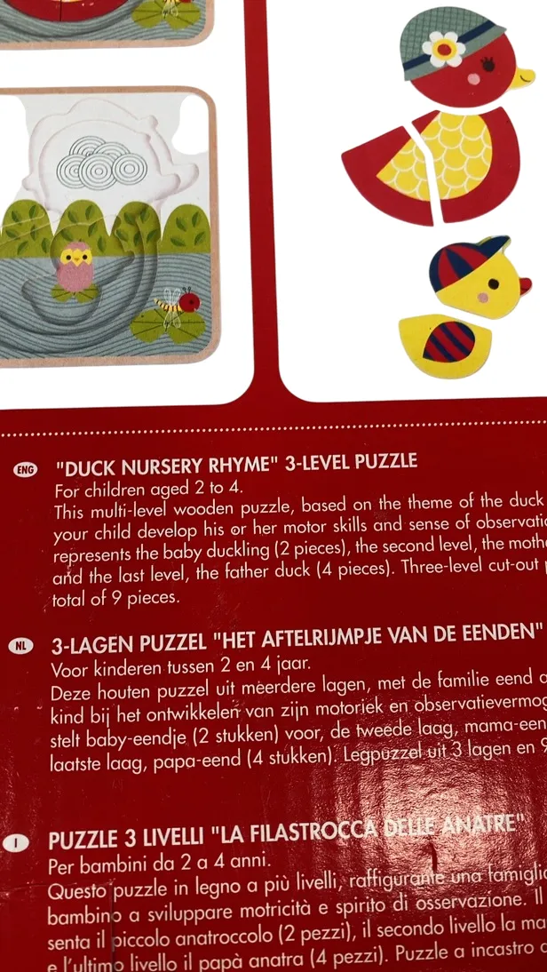 Janod Multi Level Puzzle, Duck