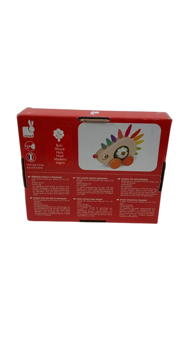 Janod Zigolos Pull Along Hedgehog