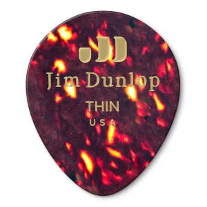 Jim Dunlop Celluloid "Shell Teardrop Classics" Thin - 12 Pack