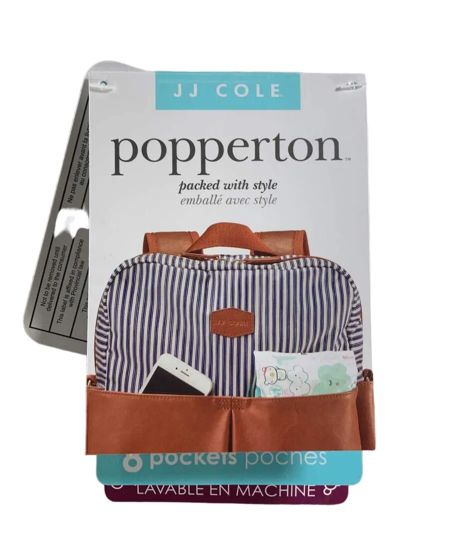 JJ Cole Popperton Diaper Bag, Cream Mushroom
