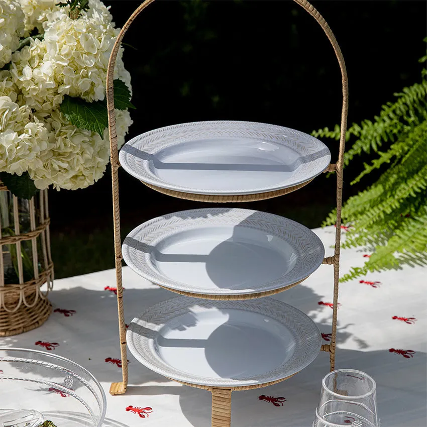 Juliska | Provence Rattan Tiered Server - Whitewash
